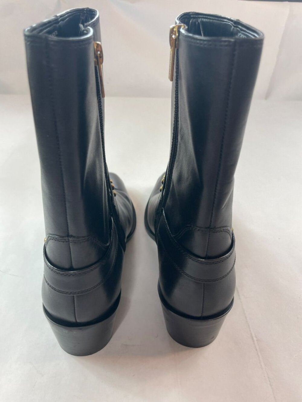 Vince Camuto Roista Black Leather Studded Mid-Calf Boots Women's Sz 9M $198 NWT - Picture 5 of 12